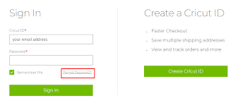 cricut design space login window